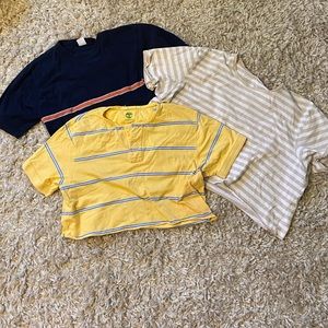 Striped crop tee bundle